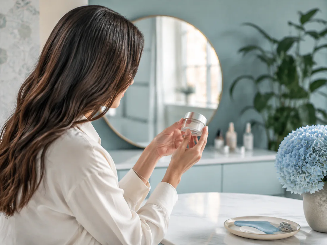 Illustrative wellness product setting